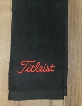 Titleist Embroidered Kids Trifold Golf Sport Towel 18x17 Black - $16.00