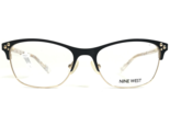 Nine West Gafas Monturas NW1082 001 Negro Transparente Oro Ojo de Gato 4... - $46.38