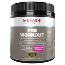 MUSASHI PRE WORKOUT 225g – Watermelon Flavour - $98.74