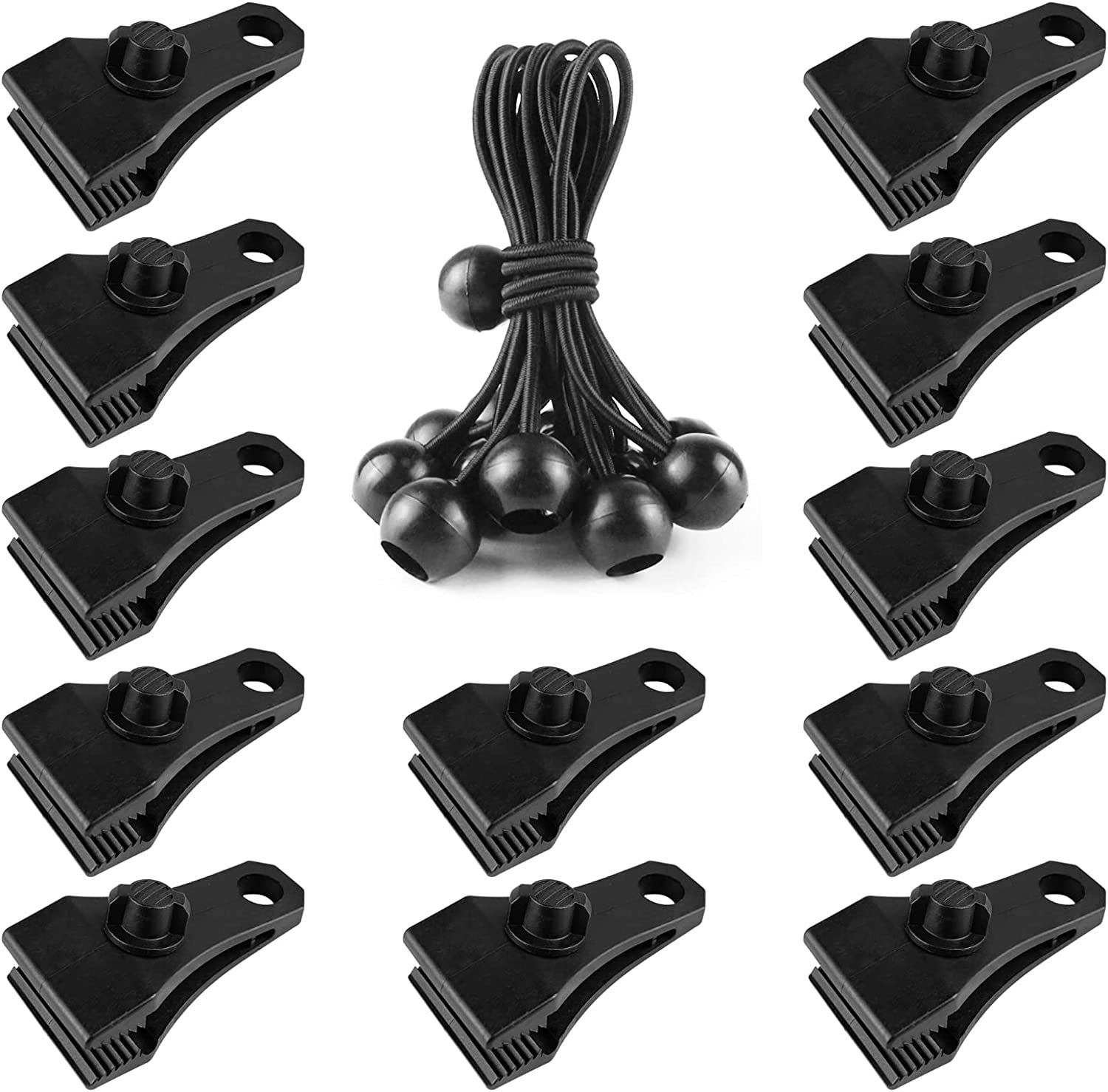 Large Tarp Clips Heavy Duty Lock Grip 12 PCs Tarp Clamps Thumb Screw Tent - $31.99