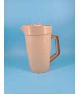 Vintage Tupperware #800-3 2qt Pitcher w/Push Button Lid #801-8 Tan Almon... - €8,88 EUR