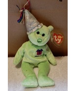 TY Beanie Baby August Teddy Birthday Bear 8&quot; 2002 Mint Tag Stuffed Anima... - £6.40 GBP