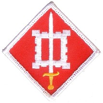 U.S. Army 18th Engineer Brigade Patch Red &amp; White 3&quot; - $8.76