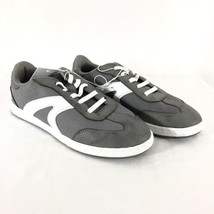 Cat &amp; Jack Sneakers Shoes Bobby Lace Up Gray White Size 6 - $14.49