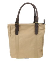 Vagarant Traveler Casual Style Canvas Shoulder Tote CM10.Khaki - £29.12 GBP