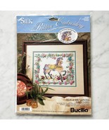 Bucilla Silk RIbbon Embroidery Kit Carousel Horse Flowers Quick &amp; Easy 1... - $18.95