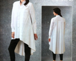 Vogue V1744 Misses L, XL Long Button Front Tunic Tops UNCUT Sewing Pattern - $23.14