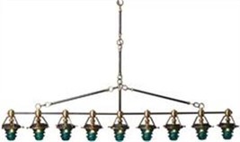 Bar-Style Light Fixture w/ 9 Vintage Insulators, Choice Blue/Clear, Artisan Hand - £1,725.80 GBP