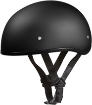 Daytona Helmets Skull Cap Without Visor Dull Matte Black Motorcycle Helm... - £33.34 GBP