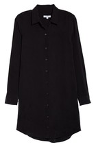 NWT Equipment Essential in True Black Silk Button Down Shirt Dress S $325 - £95.19 GBP