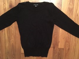 Forever21 Forever 21 Black Long Sleeve Pullover Sweatshirt Sweater S/P - £27.96 GBP