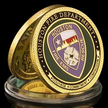 Houston Fire Department Patron Saint Of Firefighters Challenge Coin Fire... - $9.85