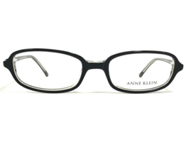 Anne Klein Eyeglasses Frames AK8018 K5162 Black Clear Rectangular 50-18-140 - $51.21
