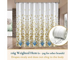 ComfiTime Water-Rellent Fabric Shower Curtain w/ Hooks 72&#39;&#39; x 72&#39;&#39; - Gol... - £11.82 GBP