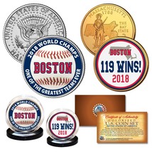 Boston Red Sox 2018 World Series Champions 119 WINS Legal Tender US 2-Coin Set - £11.75 GBP