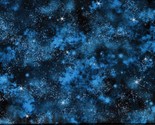 Cotton Night Sky Stars Space Galaxy Blue Fabric Print by Yard D486.80 - £11.12 GBP