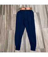 XYoung Navy elastic waist pants built in belt Waist 13.5” length 43” ins... - $18.05