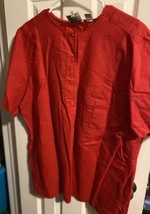 Peters &amp; Ashley Bright Red Short Sleeve Shirt size 38 - £5.53 GBP