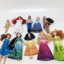 10 Disney Princess Dolls &amp; Tinker Bell - Belle Ariel Mulan Pocahontas Read Descr - $39.19