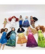 10 Disney Princess Dolls &amp; Tinker Bell - Belle Ariel Mulan Pocahontas Re... - £31.21 GBP