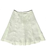 Calvin Klein Size 2 100% Linen Knee Length A-Line Skirt w/ Pin Tucks Pal... - $23.99