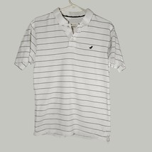 Urban Pipeline Polo Shirt Mens Medium White Striped Short Sleeve Casual - $12.99