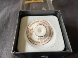 Wedgwood Kutani Crane Bone China Miniature Candlestick Candle Holder Doll House - £31.85 GBP