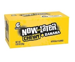 5x Packs Now And Later Chewy Banana Candy ( 6 Pieces Per Pack ) Free Shi... - $8.56