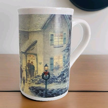 Thomas Kinkade &quot; Evening Carolers &quot; Coffee Mug 1991 Tea Cup Christmas Snow  - $9.89