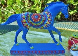 Original Custom 7&quot; Hand Painted Pony Figurine &quot;PURA VIDA&quot; Costa Rica Oxcart Pony - £152.54 GBP