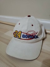 Vintage 1990s #24 Jeff Gordon White NASCAR Chase Authentics Snapback Hat - £14.94 GBP