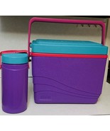 Thermos Vintage 7916 Drink Cooler Cup Holder Lid Purple 16q &amp;Personal Ju... - $108.50 CAD