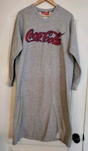 Vintage Coca Cola Sweater Dress Womens Large Gray Pullover Sweatshirt V ... - £22.33 GBP