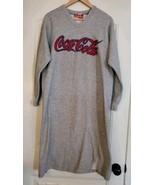 Vintage Coca Cola Sweater Dress Womens Large Gray Pullover Sweatshirt V ... - $28.04