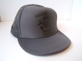 Boneyard Beer Bend Oregon Skull Crossbones Hat Dark Gray Snapback Trucker Cap - £12.31 GBP