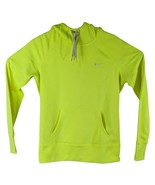 NIKE Therma Fit Neon Yellow Hoodie Hooded Sweatshirt Womens Medium Soccer - $28.71