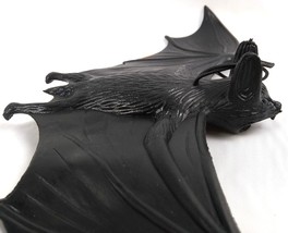 Hanging Bat On Sting Halloween Prop Rubber Decoration Ornament Figure Hollow 12&quot; - £8.81 GBP