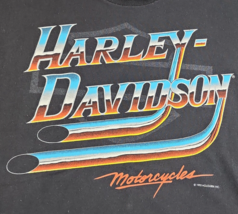 Vtg 1992 Faded Blue Harley Davidson Motorcycles Nebraska Single Stitch S... - $38.69