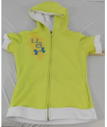 UNDER ARMOUR YSM LOOSE YELLOW WHITE SHORT SLEEVE ZIP UP HOODIE SHIRT YOU... - $23.05 CAD