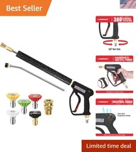 Lightweight Brass Pressure Washer Gun - 5000 PSI with Quick Connect Capa... - $100.99