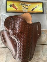 Fits Smith&Wesson Mod. 686 4”BBL 2-Slot Leather Belt Holster With Open Top. image 2