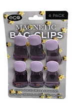 Eco Home 6 Pack Magnetic Bag Clips, Purple - £11.01 GBP
