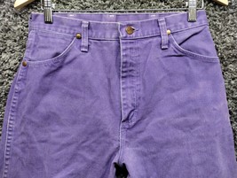 Vintage Wrangler Jeans Women 14MWZ PH 11x31 Purple Denim Pants Made In USA - $27.67