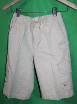 Land&#39;s End Khaki Stone Gray Shorts Size Boys Medium 10-12S Adjustable Waist - £19.54 GBP