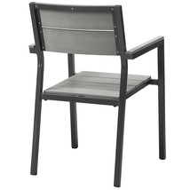 Maine Dining Armchair Outdoor Patio Set of 2 Brown Gray EEI-1739-BRN-GRY... - $342.97
