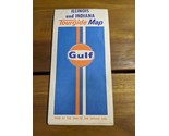 Vintage 1971 Gulf Oil Illinois And Indiana Tourgide Map Brochure - $19.79