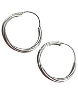 Vintage Sterling Silver 925 Twisted Hoop Earrings - €27,13 EUR