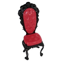 2011 Monster High Coffin Bean Playset Red Black Tufted Chair Missing Arm... - $6.99