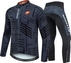 Men&#39;S Cycling Jersey With Full Sleeves, Riding Wear With Long Sleeves, And Pants - £67.90 GBP