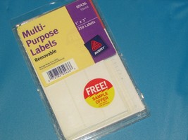 AVERY Multi-purpose Labels 05436 1 x 3&quot; white removable 250 labels (offi... - $5.45